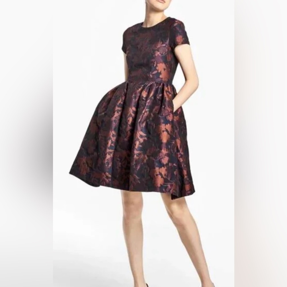 Brooks Brothers Women's Floral Jacquard Fit-And-Flare
Dress